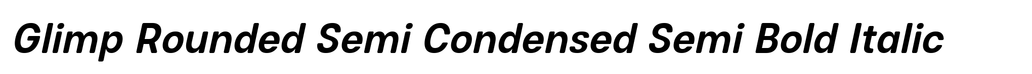 Glimp Rounded Semi Condensed Semi Bold Italic image